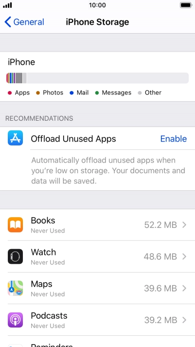 Press the required app.