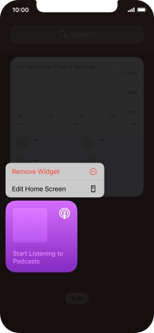 Press Remove Widget.