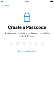 Press Passcode Options.