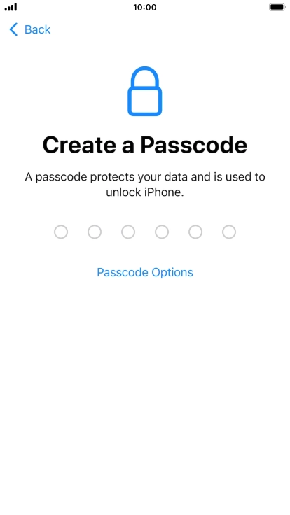 Press Passcode Options.