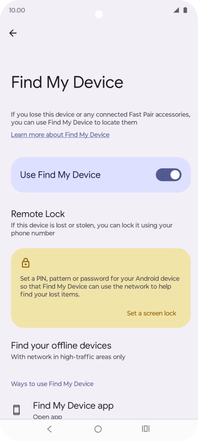 Press the Home key to return to the home screen.