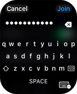 Key in the password for the Wi-Fi network and press Join.