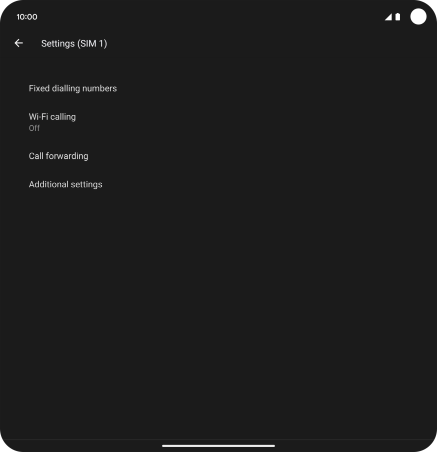 Press Call forwarding.