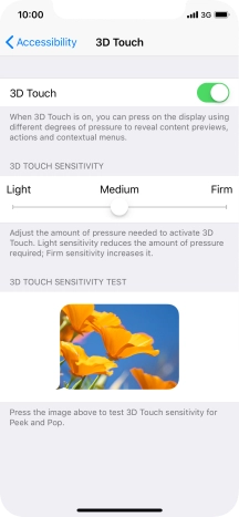 Press and drag the indicator below 