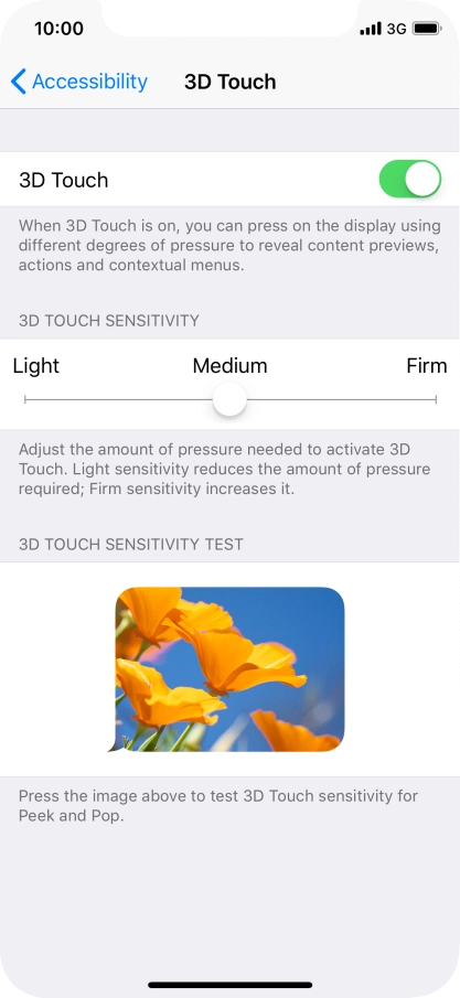 Press and drag the indicator below 