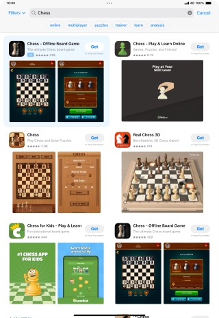 Press the required app.