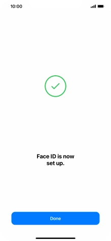 Press Done. If you haven't previously selected a phone lock code, key in a code of your own choice twice.