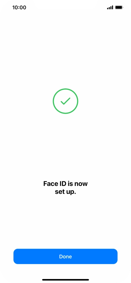 Press Done. If you haven't previously selected a phone lock code, key in a code of your own choice twice.