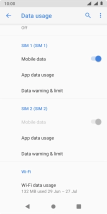 Press App data usage.