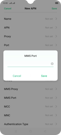 Key in 8080 and press Save.