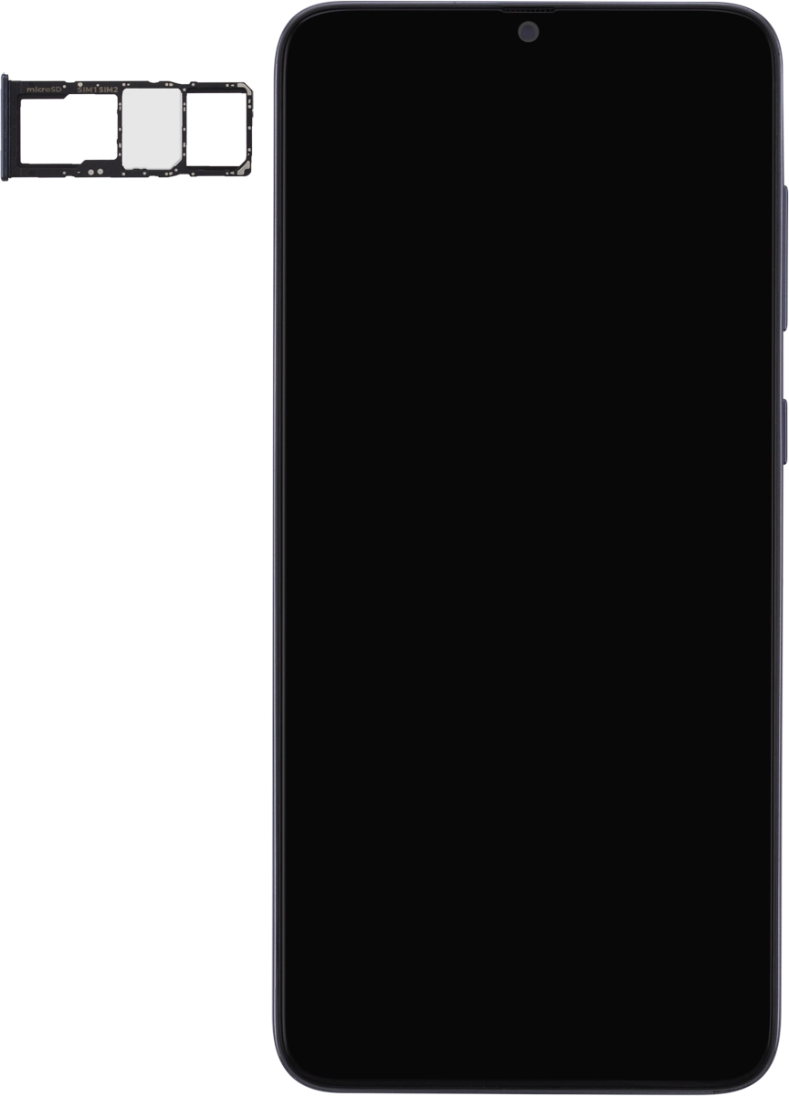 Turn your SIM so the angled corner of the SIM matches the angled corner of the second SIM holder and place your SIM in the SIM holder.