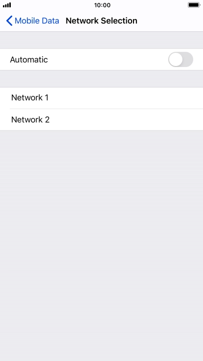 If you turn off the function, press the required network.