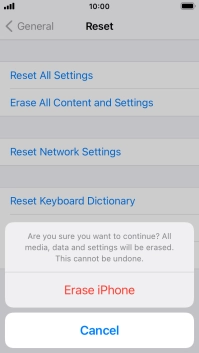 Press Erase iPhone.