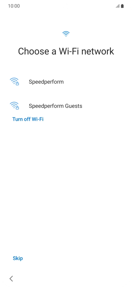Press the required Wi-Fi network.