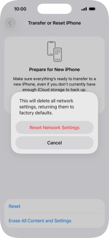 Press Reset Network Settings.