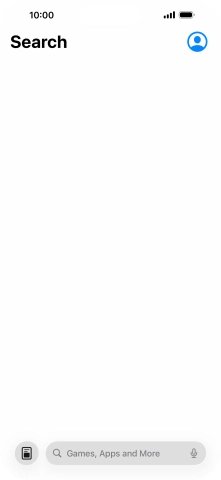 Press the search field and key in the name or subject of the required app.