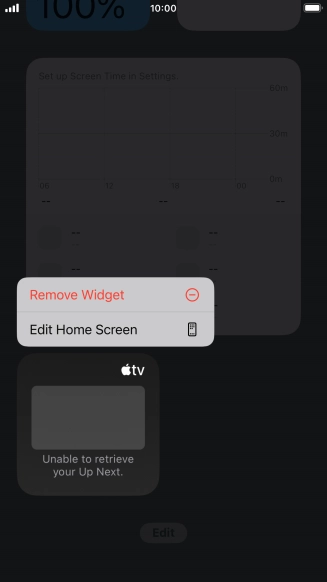 Press Remove Widget.