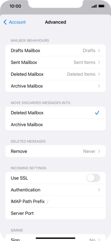 Press the indicator next to 