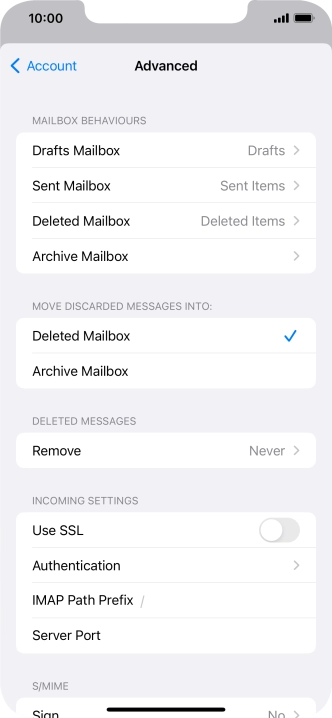 Press the indicator next to 