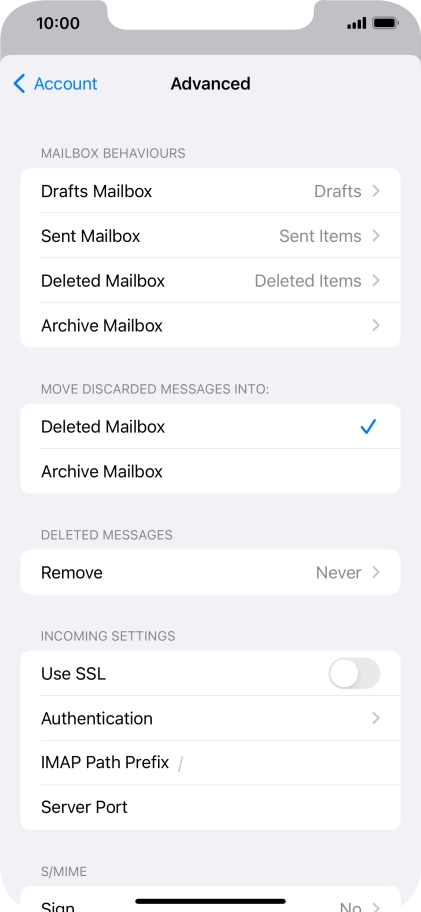 Press the indicator next to 