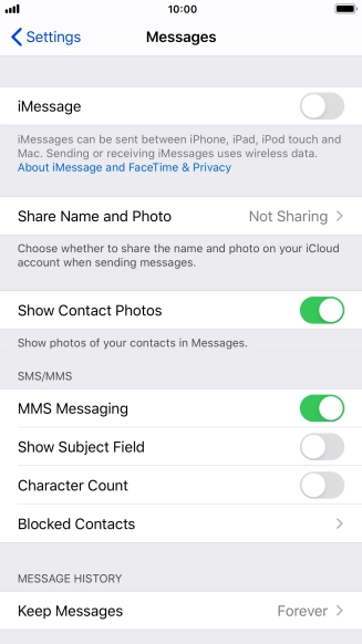 Press the Home key to return to the home screen.