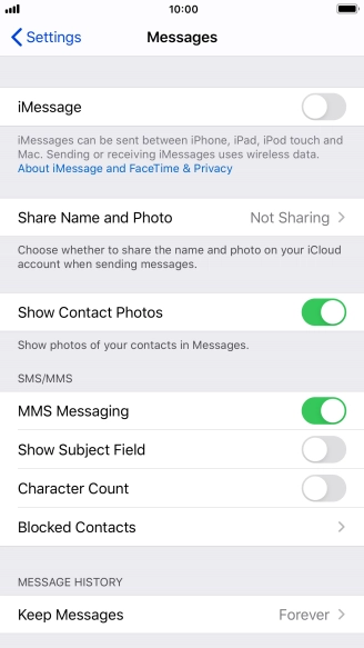 Press the Home key to return to the home screen.