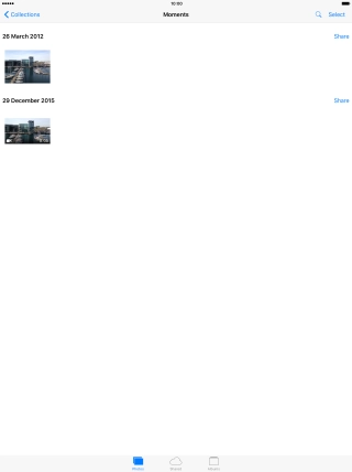 Go to the required folder and press the required picture.