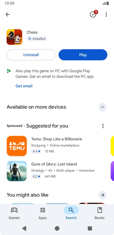 Press the Home key to return to the home screen.