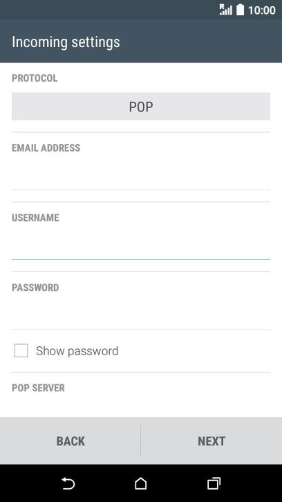 Press the field below 