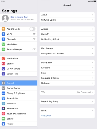 Press Sign in to your iPad. Press Sign in to your iPad.