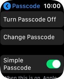 Press Turn Passcode Off and key in the current lock code.