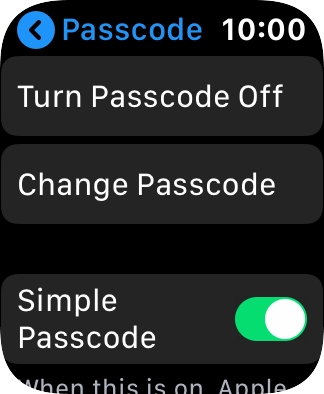 Press Turn Passcode Off and key in the current lock code.