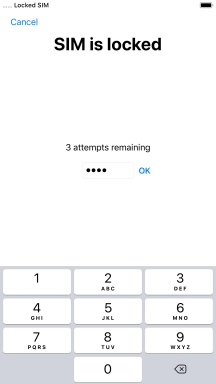 If your SIM is locked, key in your PIN and press OK.