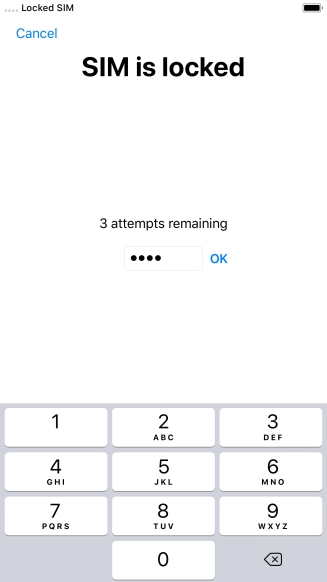 If your SIM is locked, key in your PIN and press OK.