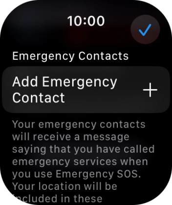 Press Add Emergency Contact and follow the instructions on the screen to key in your emergency info and emergency contacts. Press Add Emergency Contact and follow the instructions on the screen to key in your emergency info and emergency contacts.