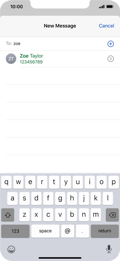 Press the required contact.