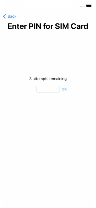 If your SIM is locked, key in your PIN and press OK.