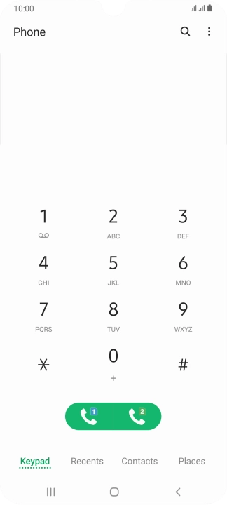 Press the menu icon.
