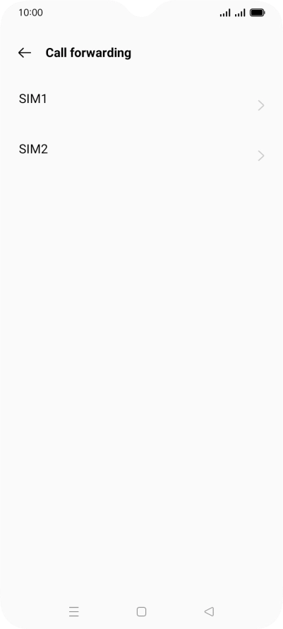 Press the name of the SIM.