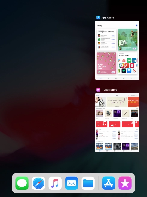 Slide upwards on the required application to end it.