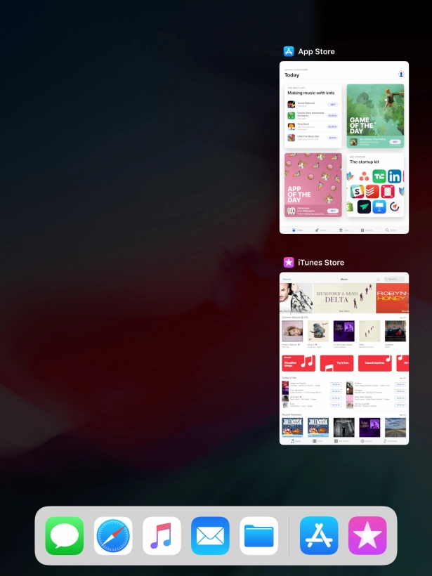 Slide upwards on the required application to end it.