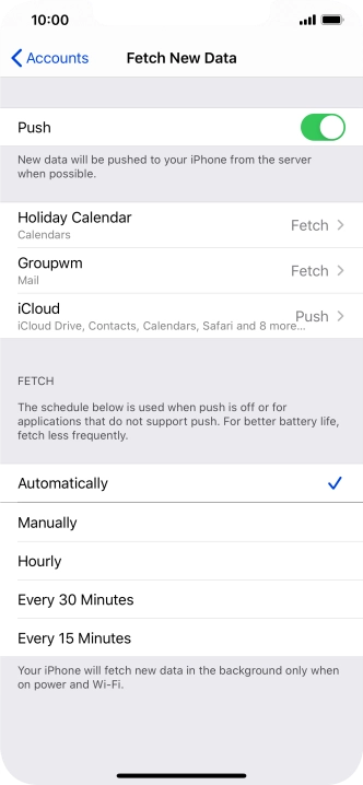 Press the indicator next to 