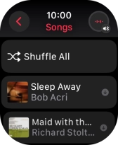Go to the required category or playlist and press the required audio file.