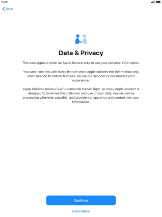 Press Continue. Press Continue.