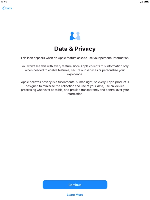 Press Continue. Press Continue.