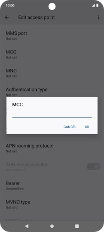 Key in 505 and press OK.