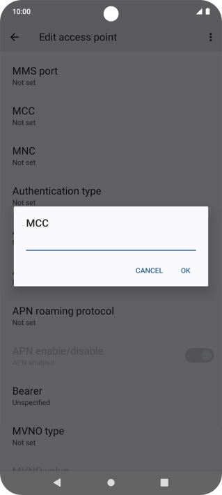 Key in 505 and press OK.