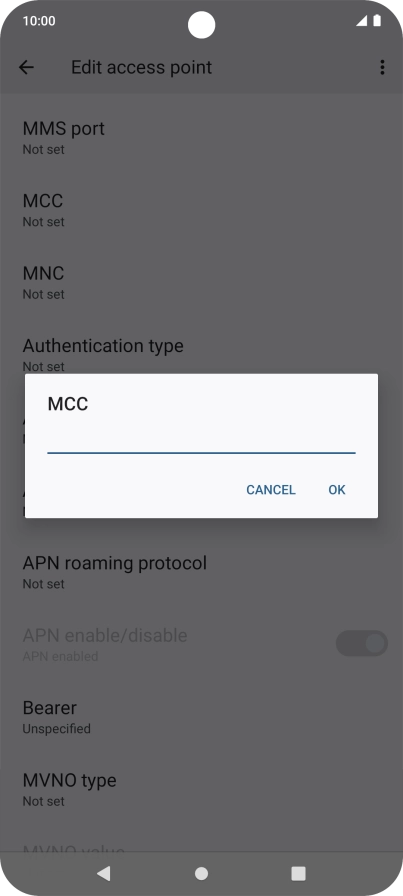 Key in 505 and press OK.