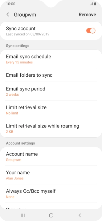 Press the indicator next to 