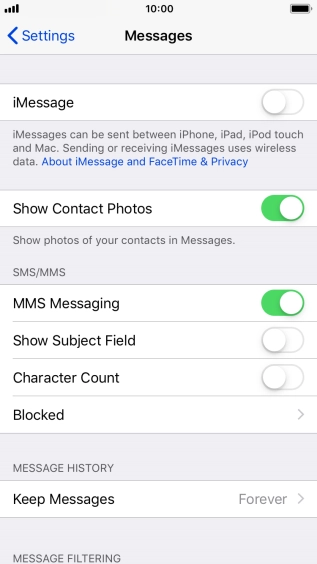 Press the Home key to return to the home screen.